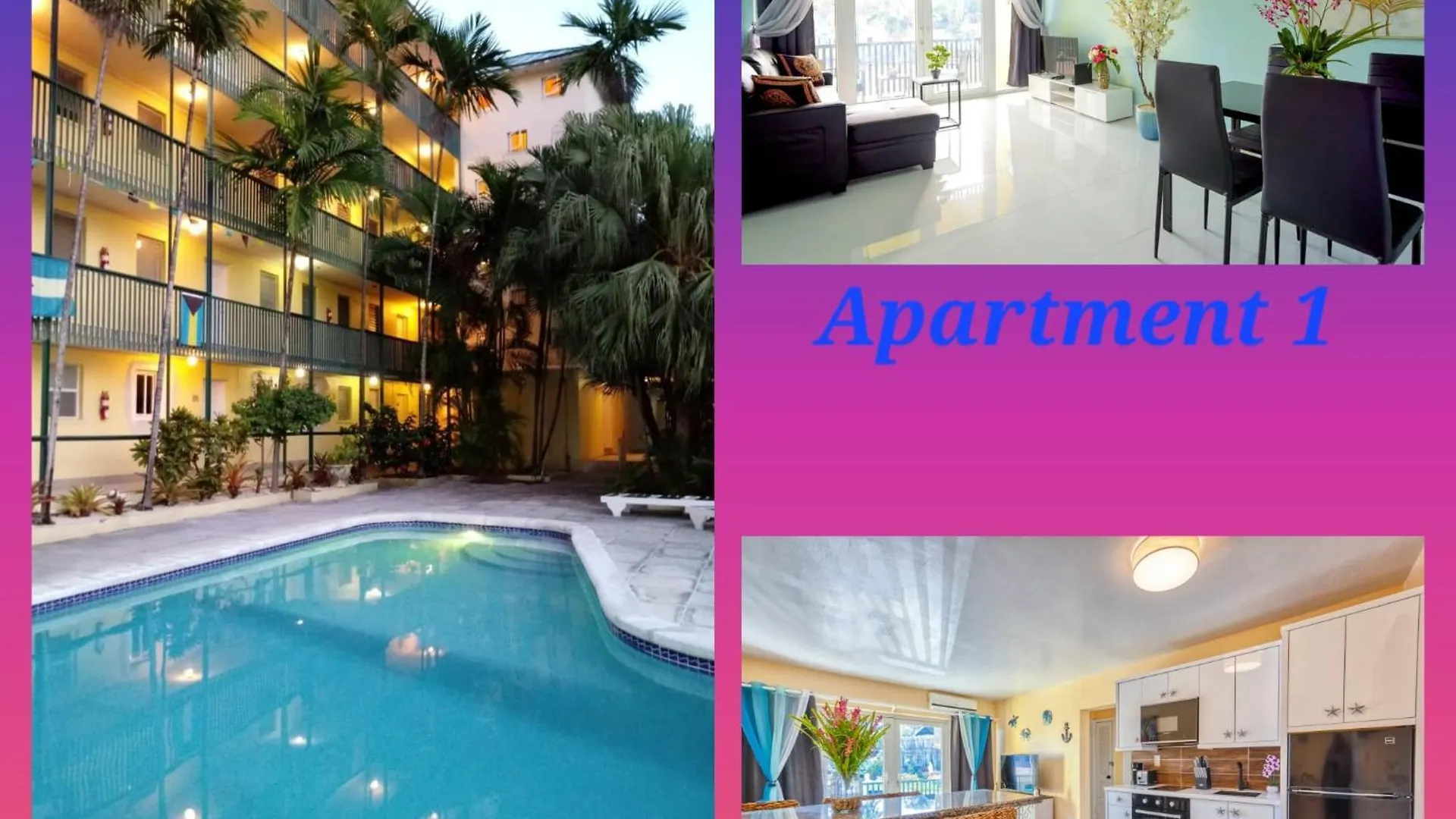 Lovely Apartment Near Beach, Downtown, 24H Security, Pool Nassau